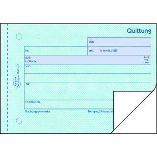 AVERY Zweckform Formularbuch "Quittung" DIN A6 quer 2x50 Blatt