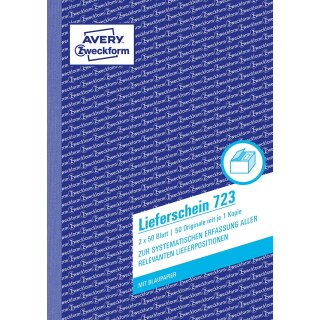 AVERY Zweckform Formularbuch "Lieferschein" DIN A5 2 x 50 Blatt
