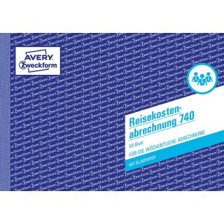 AVERY Zweckform Formularbuch "Reisekostenabrechnung" A5 quer 50 Blatt