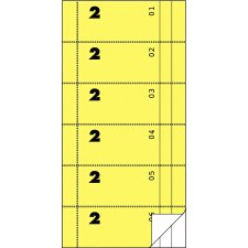 AVERY Zweckform Formularbuch "Bonbuch" 105 x 198 mm gelb 2 x 50 Blatt
