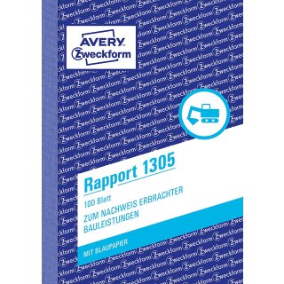 AVERY Zweckform Formularbuch "Rapport" A6 100 Blatt
