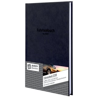 AVERY Zweckform Formularbuch "Hardcover" Fahrtenbuch A5 für Pkw 48 Blatt