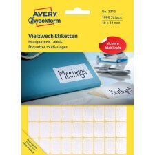 AVERY Zweckform Vielzweck Etiketten 18 x 12 mm weiß...