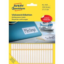 AVERY Zweckform Vielzweck Etiketten 37 x 5 mm weiß...