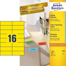 AVERY Zweckform Universal Etiketten 105 x 37 mm gelb...