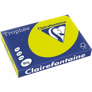 Clairalfa Multifunktionspapier Trophée A3 80 g/qm neongrün 500 Blatt