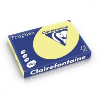 Clairefontaine Multifunktionspapier Trophée A3 160 g/qm hellgelb 250 Blatt