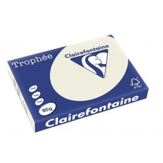Clairefontaine Multifunktionspapier Trophée A3 80 g/qm grau 500 Blatt