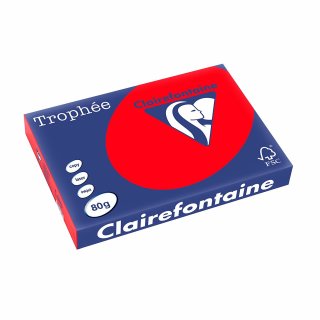 Clairalfa Multifunktionspapier Trophée A3 80 g/qm korallenrot 500 Blatt