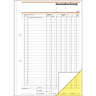 sigel Formularbuch "Kassenabrechnung" selbstdurchschreibend DIN A4 2 x 40 Blatt
