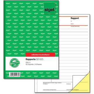 sigel Formularbuch "Rapport" A5 2 x 40 Blatt SD