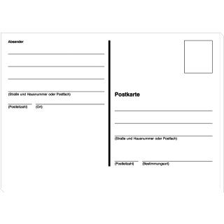 sigel Vordruck "Postkarten" A6 quer 100 Blatt lose