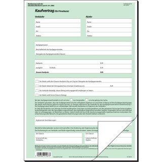 sigel Vordruck "Kaufvertrag allgemein" A4 SD 2-fach (Preis pro Stck)