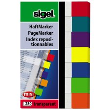 sigel Haftmarker Transparent mini 50 x 12 mm 280 Blatt