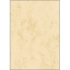 sigel Marmor Papier A4 200 g/qm Edelkarton beige 25 Blatt