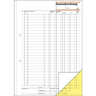 sigel Formularbuch "Kassenabrechnung" A4 2 x 50 Blatt
