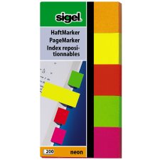 sigel Haftmarker Neon 50 x 20 mm 200 Blatt beschriftbar