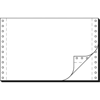 sigel DIN Computerpapier endlos 240 mm x 6" (15,24 cm) A5 quer 2-fach