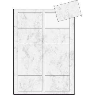 sigel Visitenkarten 3C 85 x 55 mm 225 g/qm Marmor grau 100 Visitenkarten