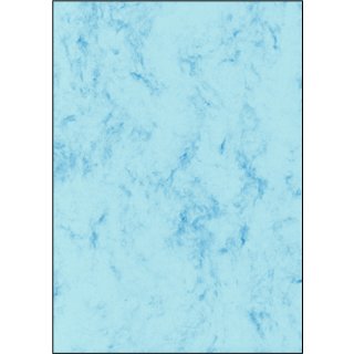sigel Marmor Papier A4 200 g/qm Edelkarton blau 50 Blatt