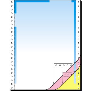 sigel Computer Briefbogen endlos Farbverlauf blau 3 fach