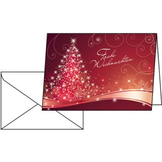 sigel Weihnachtskarte "Christmas Swing" A6 (A5) 25 Karten + 25 Umschläge