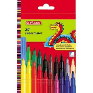 Herlitz Fasermaler 20er Karton Etui