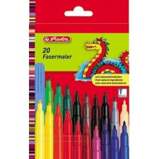 Herlitz Fasermaler 20er Karton Etui