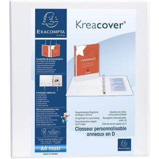 EXACOMPTA Präsentations Ringbuch A4 Maxi weiß 4D Ring Mechanik