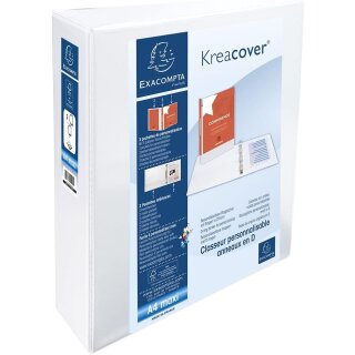 EXACOMPTA Präsentations Ringbuch A4 Maxi weiß 2D Ring Rückenbreite: 75 mm