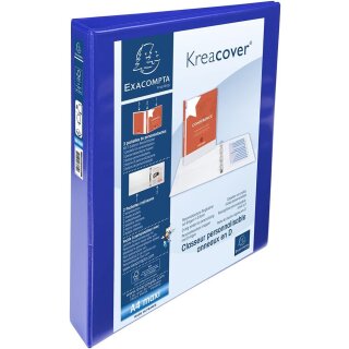 EXACOMPTA Präsentations Ringbuch A4 Maxi blau 4D Ring Mechanik