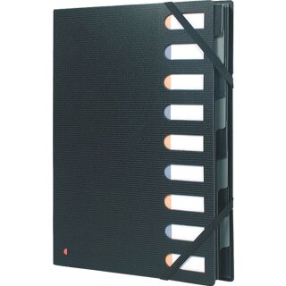 EXACOMPTA Ordnungsmappe Exactive PP 9 Fächer schwarz