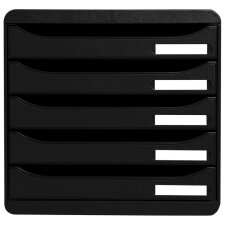 EXACOMPTA Schubladenbox BIG BOX PLUS 5 Schübe schwarz