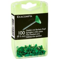 EXACOMPTA Pinnwand Nadeln grün 100 Stück