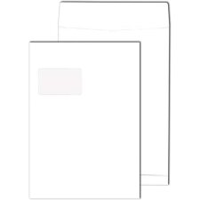 MAILmedia Faltenversandtasche C4 mit Fenster weiß...