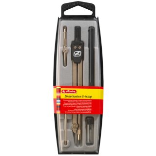 Herlitz Zirkelkasten 5-teilig schwarz