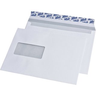 MAILmedia Briefumschläge C5 haftklebend mit Fenster weiß 500 Briefumschläge