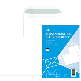 MAILmedia Versandtasche Offset weiß C5 ohne Fenster 50 Versandtaschen