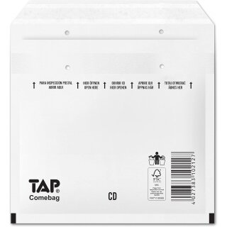 TAP CD Luftpolster Versandtaschen COMEBAG Typ CD weiß 100 Versandtaschen