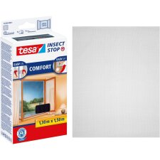 tesa Fliegengitter COMFORT für Fenster 1,30 m x 1,50...