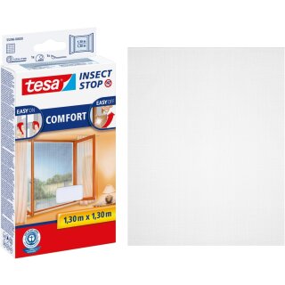 tesa Fliegengitter COMFORT für Fenster 1,30 m x 1,30 m weiß