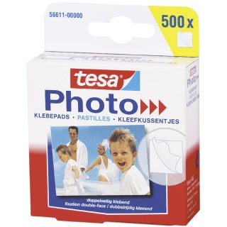 tesa Photo Foto Klebepads weiß beidseitig klebend 500 Stück