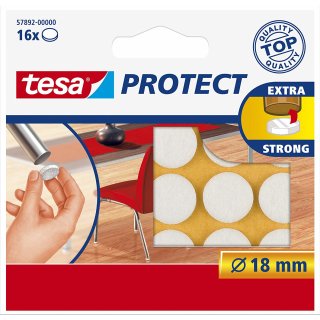 tesa Protect Filzgleiter weiß Durchmesser: 18 mm 16 Stück