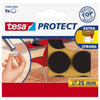 tesa Protect Filzgleiter braun Durchmesser: 26 mm 9 Stück