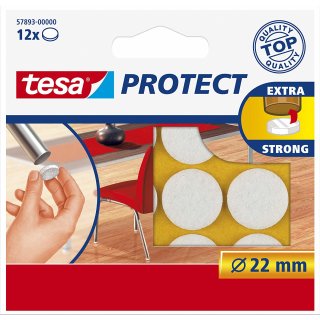 tesa Protect Filzgleiter weiß Durchmesser: 22 mm 12 Stück