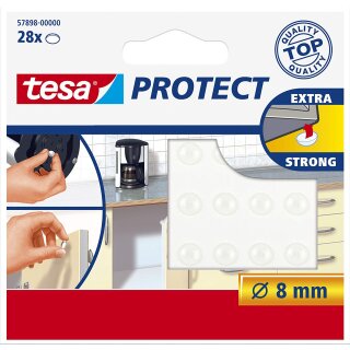 tesa Protect Lärm /Rutschstopper rund Durchmesser: 8 mm selbstklebend 28 Stück