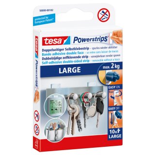 tesa Powerstrips LARGE Haltekraft: max. 2,0 kg 10 Stück