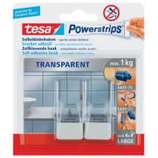 tesa Powerstrips Haken LARGE Transparent transparent /chrom