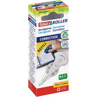 tesa ecoLogo Refill Kassette für Korrekturroller 4,2 mm x 14 m