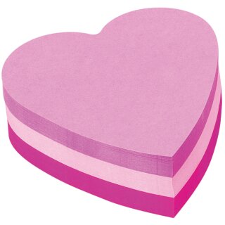 Post-it Haftnotiz Würfel 70 x 70 mm Herz Form 3-farbig 225 Blatt